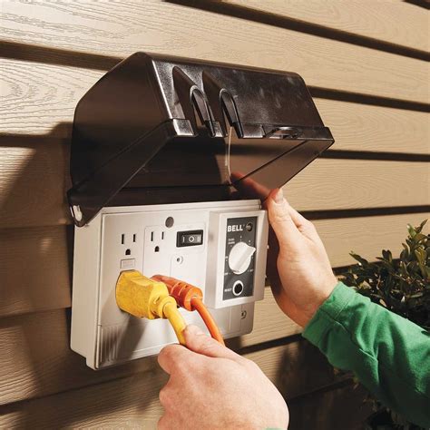 home electrical box front yard|outdoor in ground outlet box.